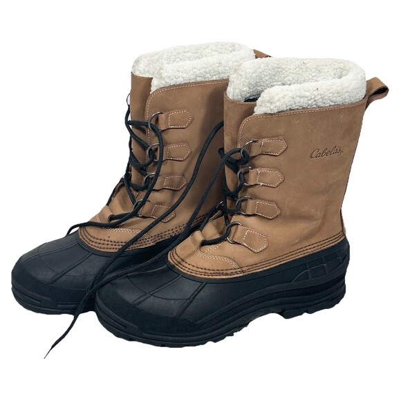 Cabela’s Snowpac Insulated Heavy Winter Snow Fur Lined Boots Men’s 12 - Picture 1 of 16